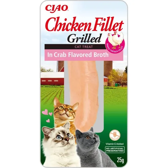 Churu Filetes de Pollo a la Parrilla en Caldo de Cangrejo 25g