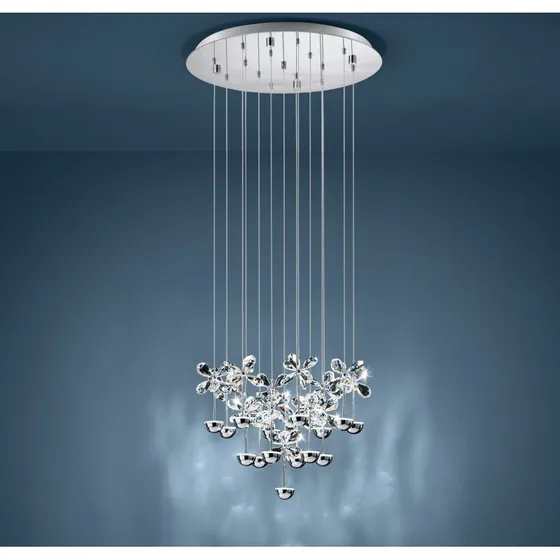 EGLO Stars of Light Pianopoli Lámpara Colgante Cromada 50 x 113 cm