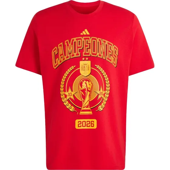 Camiseta adidas España Campeones del Mundo 2026 Rojo