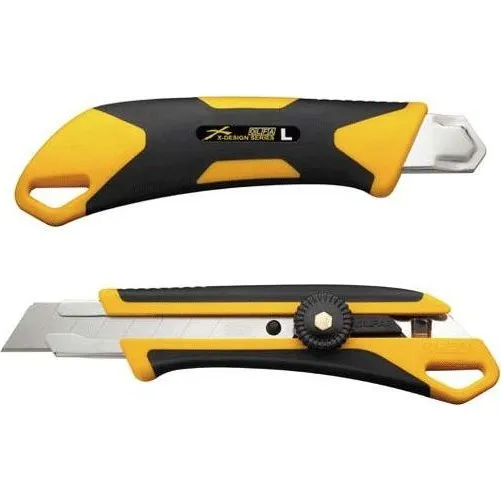 OLFA L-7 Cúter con Bloqueo Manual y Cuchilla Excel Black 18 mm