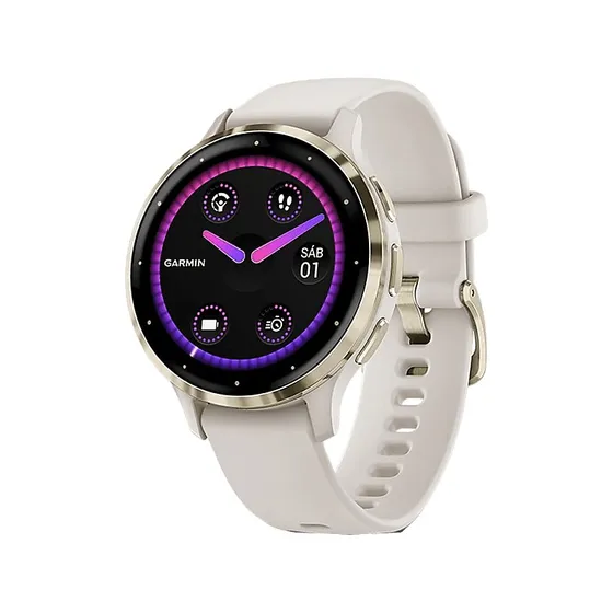 Garmin Venu 3S Reloj Inteligente Gris Oro 41 mm Correa Silicona