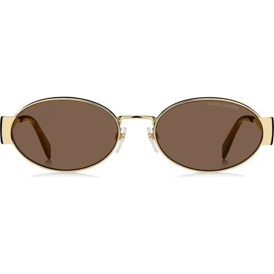 Marc Jacobs Marc 806/S Gafas de Sol Ovaladas de Metal Oro y Lentes Marrones