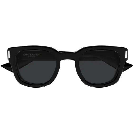 Saint Laurent SL 838 Gafas de Sol Pantos Unisex Negro Gris 49mm