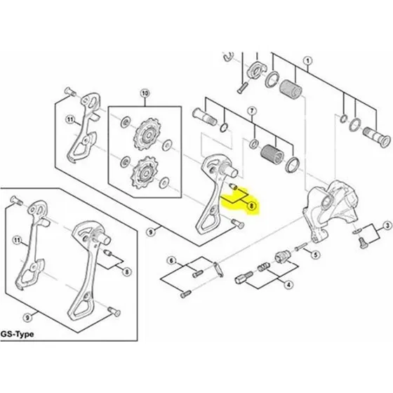 Shimano RD-6800 SS Portapoleas Exterior 11V Pata Corta