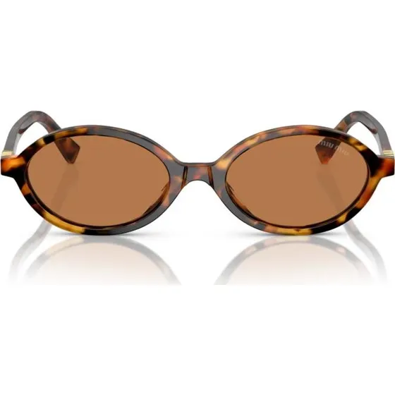Miu Miu MU 04ZS 19P2Z1 Gafas de Sol Ovaladas de Acetato Tortuga
