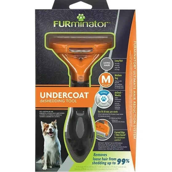 FURminator Cepillo de Escarpidor para Perros Medianos - Pelo Largo
