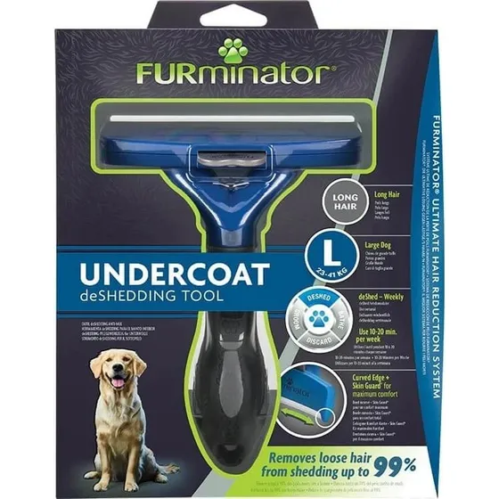 FURminator Cepillo deShedding para Perros Grandes de Pelo Largo