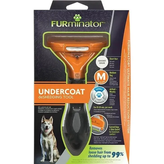 Furminator Cepillo de Escarpidor para Perros Medianos - Pelo Corto