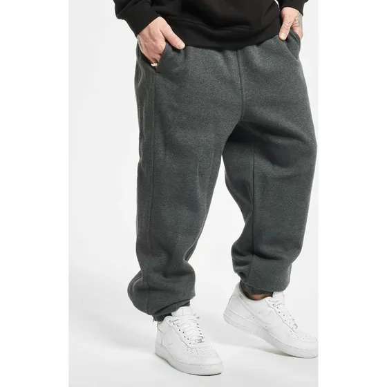 Pantalones Urban Classics de Algodón Antracita con Puños Acanalados
