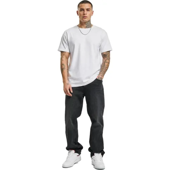 Urban Classics Pantalones Vaqueros Loose Fit Negros con Cremallera