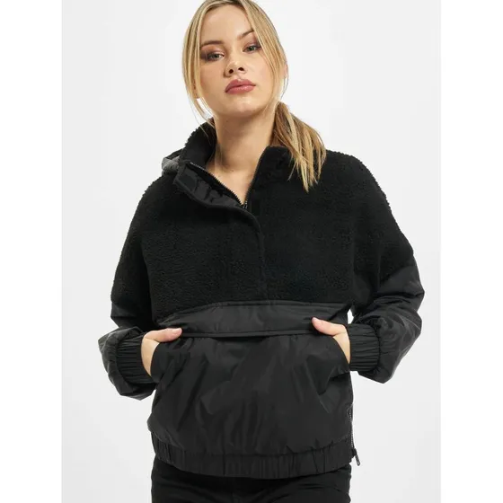 Urban Classics Chaqueta Sherpa Mix de Mujer - Negra