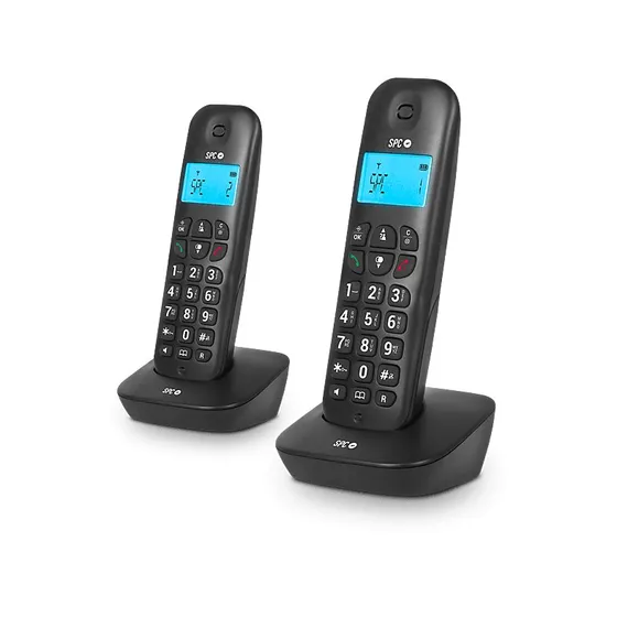 SPC Air Pro Duo 7302N Teléfono Inalámbrico Negro Pack Duo