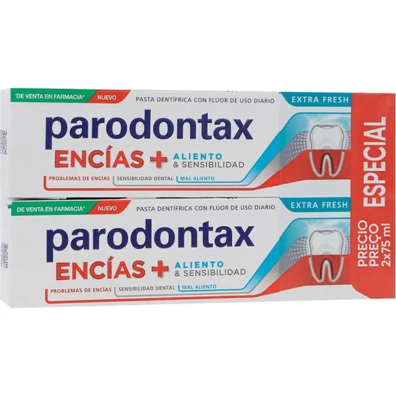 Parodontax Encas + Aliento Extra Fresh 2x75 ml