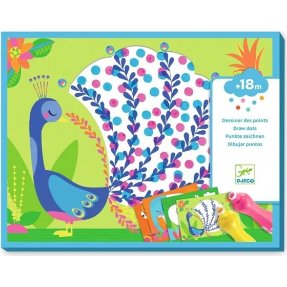 Djeco ¡Sólo puntos! — Set de pintura de espuma 18m+