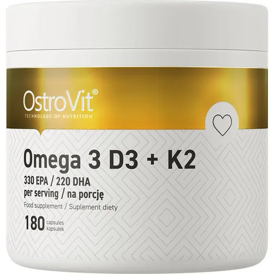 OstroVit Omega 3 D3+K2 180 cpsulas