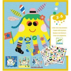 Djeco Crear con Pegatinas Animales Marinos (ms de 400)