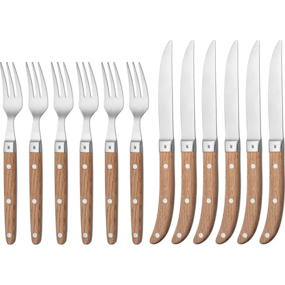 WMF Juego de Cubiertos para Bistec Ranch 12 Piezas Plata