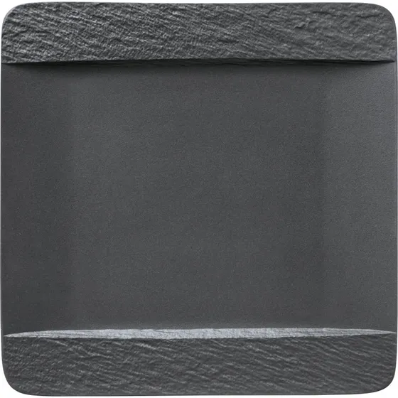 Villeroy & Boch Plato Llano Cuadrado Manufacture Rock Negro 28x28cm