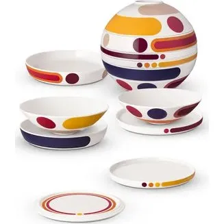 Villeroy & Boch La Boule Miami Iconic - Set de Vajilla de 7 Piezas