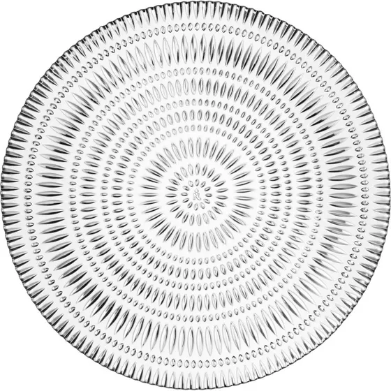 Nachtmann Juego de 2 Platos Ethno Transparentes de Cristal Ø32 cm