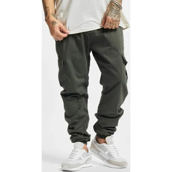 Urban Classics Pantalones Cargo Jogging de Algodón Gris