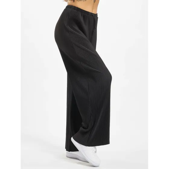 Urban Classics Pantalón Ancho de Mujer en Jersey de Modal Negro