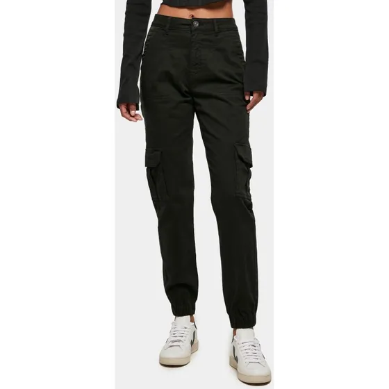Urban Classics Vaqueros de Mujer con Cintura Elástica - Negro