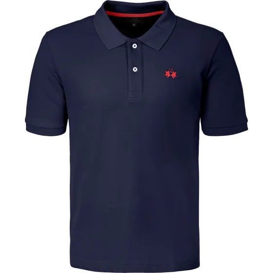 Polo La Martina Tex de Algodón Piqué Azul Oscuro