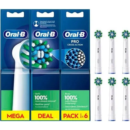 Oral-B Cross Action Recambios x6 Blanco