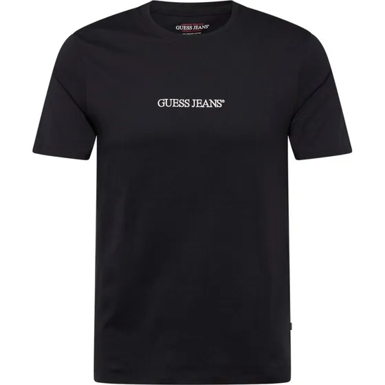 Camiseta Guess Logo Embroader Manga Corta Negra - M
