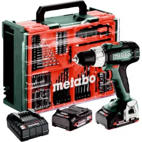 Metabo SB 18 L 18V Taladro Percutor con 78 Accesorios