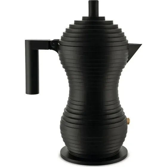 Alessi Cafetera Pulcina Espresso Negro, 6 tazas, 30cl