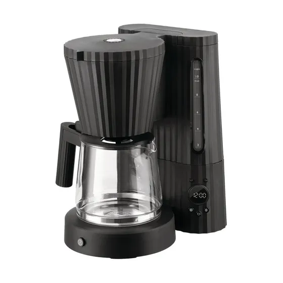 Alessi Cafetera de Filtro Plissé 1,5L Negro