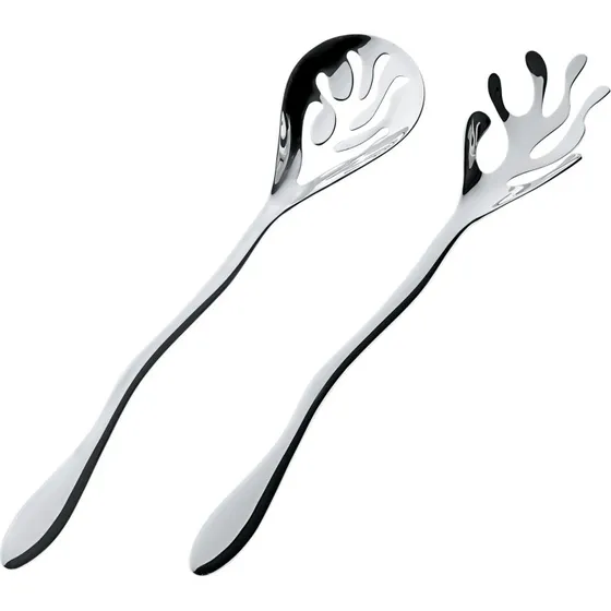 Alessi Juego de Servir Ensalada Mediterráneo de Acero Inoxidable