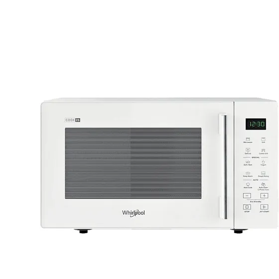 Microondas Whirlpool MWP 253 W con Grill, 25L, Blanco