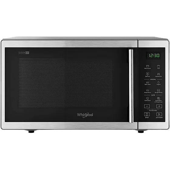 Microondas Whirlpool MWP 253 SX con Grill, 25L, Inox, 900W