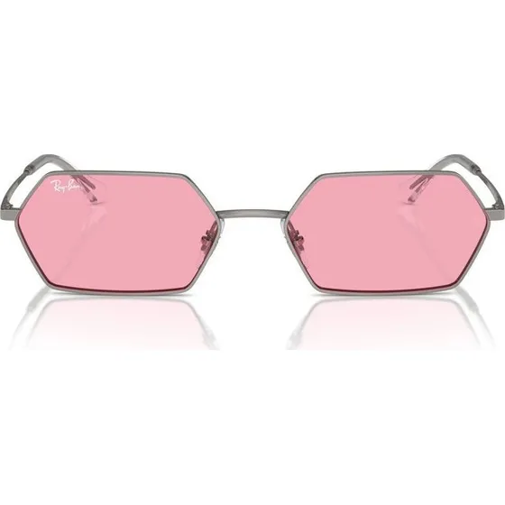 Ray-Ban RB 3728 Gafas de Sol Unisex Cuadradas Plata y Rosa 55mm