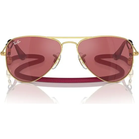 Ray-Ban Aviator Junior RJ9506S Gafas de Sol Oro y Espejo Rojo