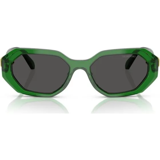 Swarovski SK6028 Gafas de Sol Cuadradas Verde y Gris 54mm