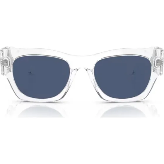 Versace VE 4479U Gafas de Sol Cuadradas Transparentes con Lentes Azules