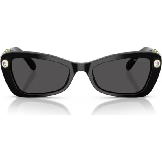 Swarovski Gafas de Sol SK6033 Ojo de Gato Negro y Gris 54mm