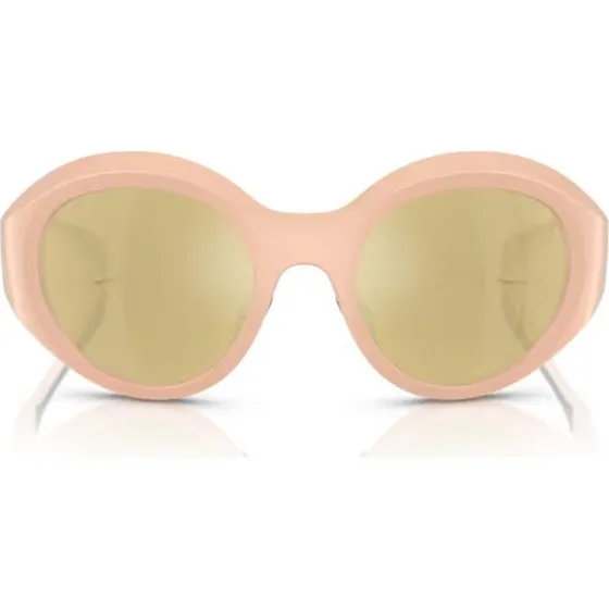 Moncler ME8005 Gafas de Sol Redondas Rosa con Lentes Espejo Oro
