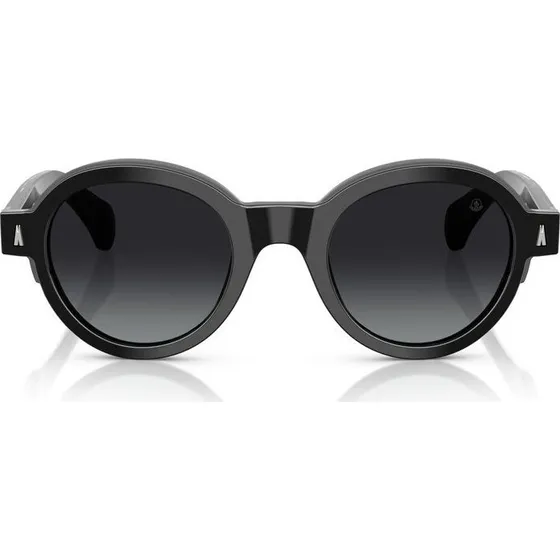 Moncler ME6003 Gafas de Sol Redondas Unisex Negro/Gris 47mm
