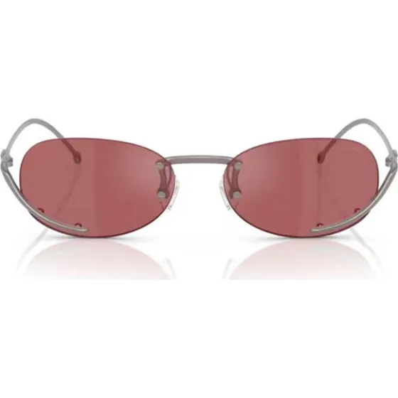 Diesel DL 1004 Gafas de Sol Unisex Ovaladas Rutenio y Lentes Rojas