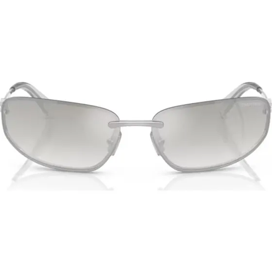 Miu Miu 0MU A50S Gafas de Sol Geométricas Plata para Mujer