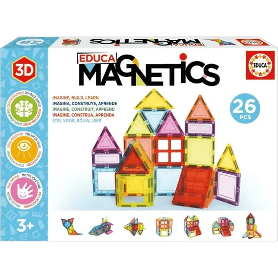 Educa Magnetics 26 Piezas Bloques Magnticos 3D