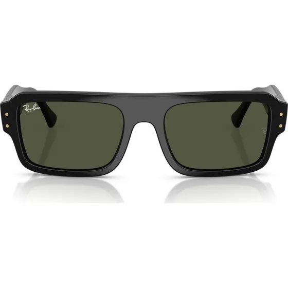Ray-Ban RB 4454 Gafas de Sol Rectangulares Unisex Negro Verde 53mm
