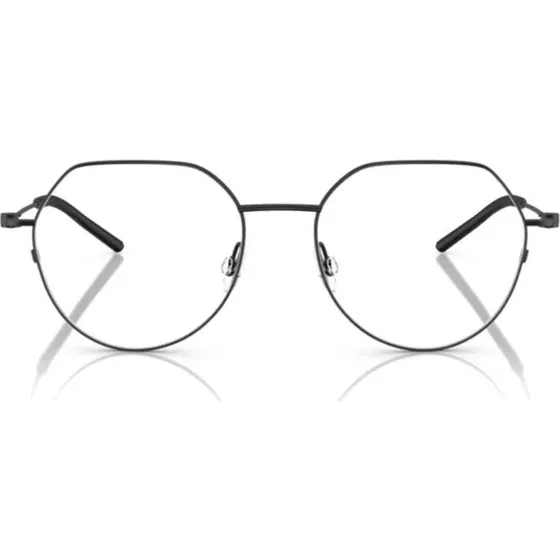 Moncler ME1002 Gafas de Vista Redondas Unisex en Acero Negro