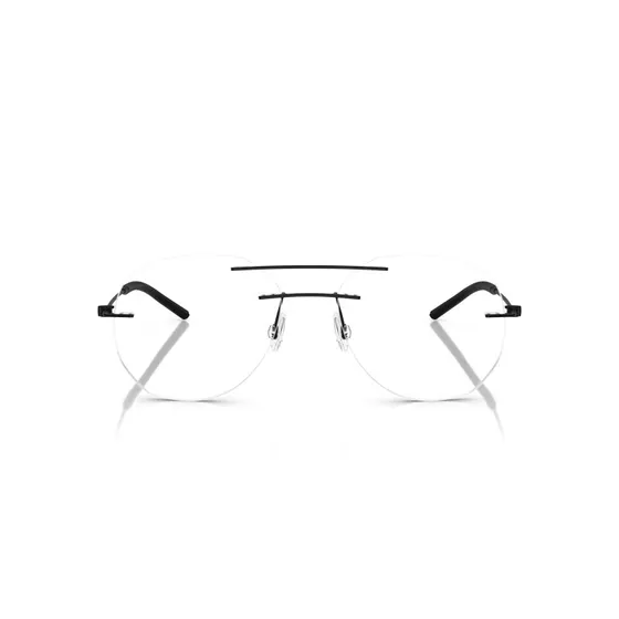 Moncler ME1003 Gafas de Vista Unisex Negras Redondas en Acero