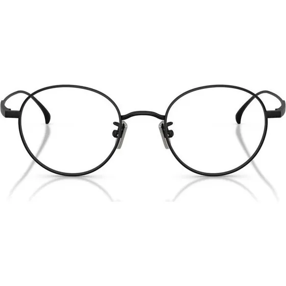 Moncler ME1013TD Gafas de Vista Redondas de Titanio Negro
